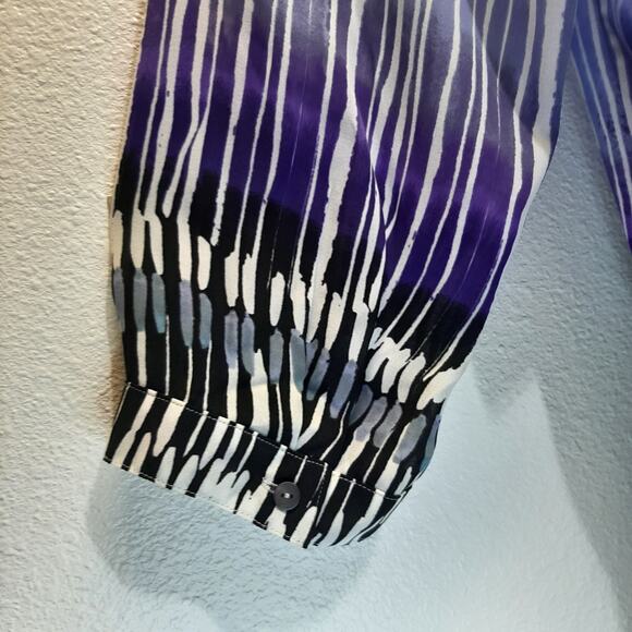 NWT ZOZO Women's Purple Design Button Collar Neck Top l Size: XL - Picture 6 of 14